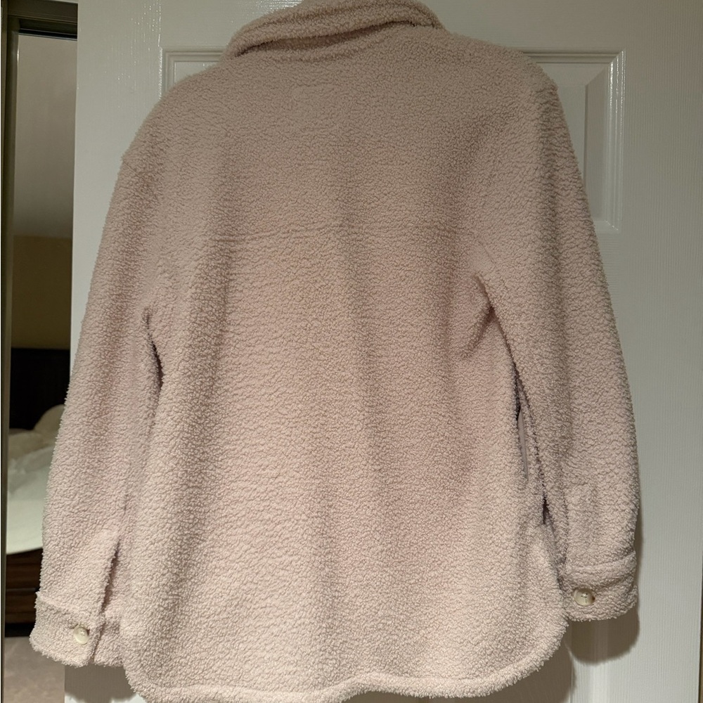Abercrombie & Fitch Cream Teddy Jacket - Picture 3 of 4